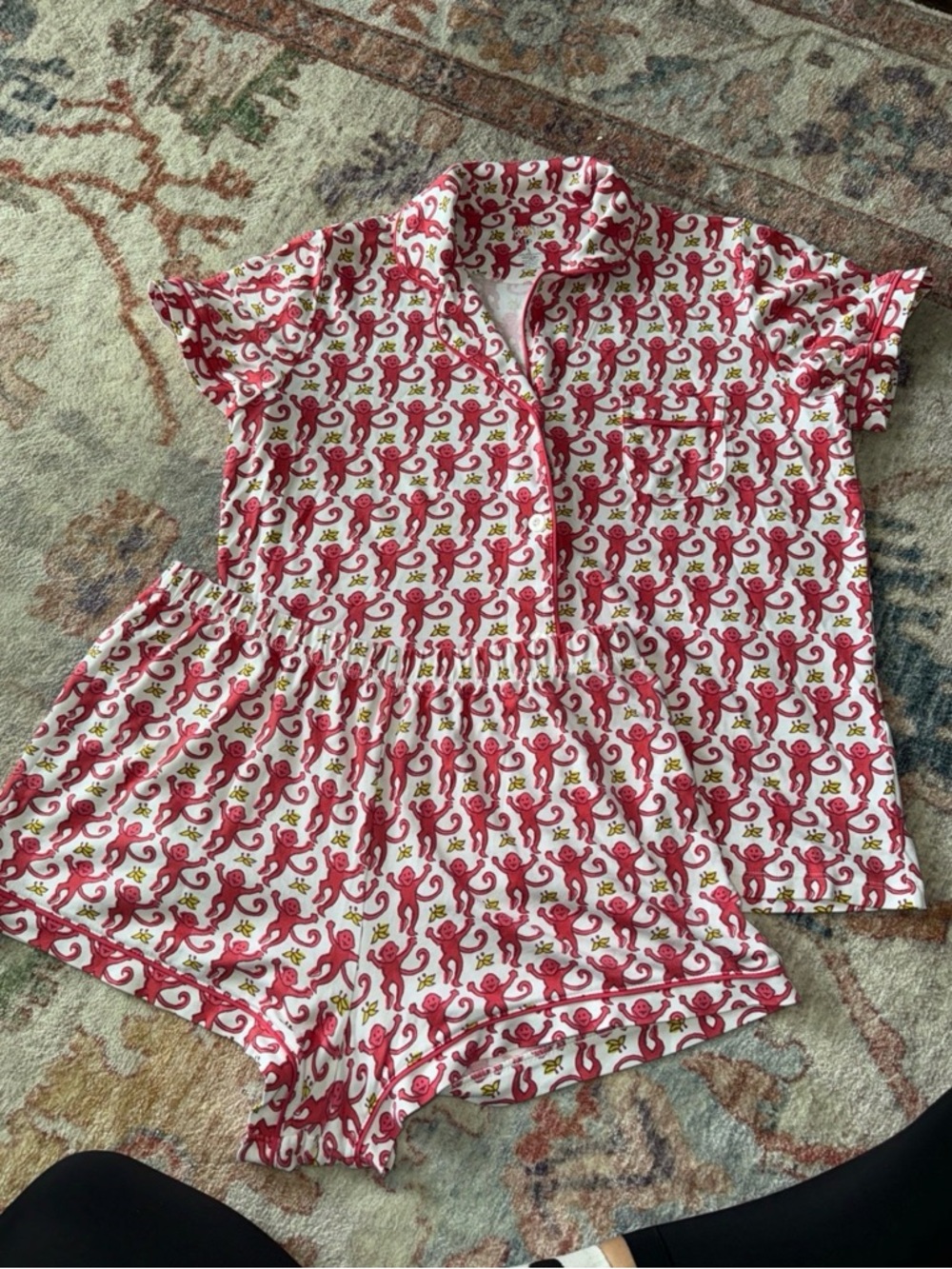 Roller Rabbit Pink Polo Monkey Pajama